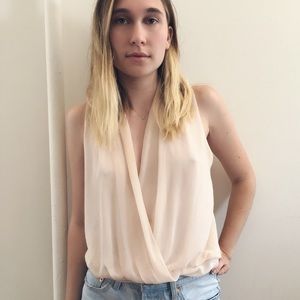 Cream chiffon blouse